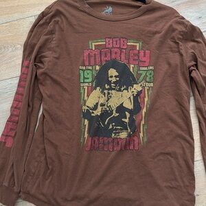 Bob marley long sleeve large brown tee